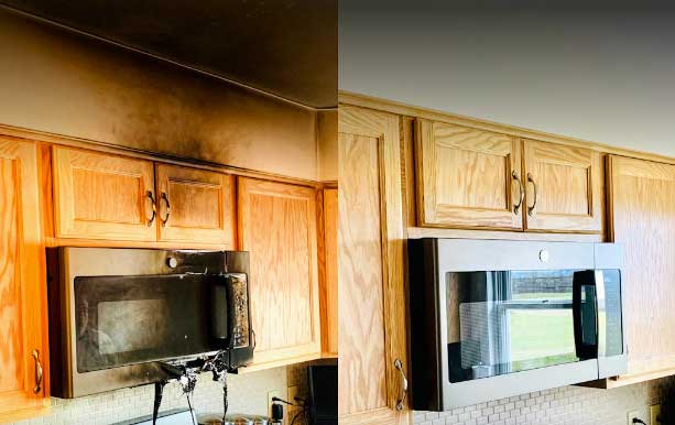 Fire, Smoke and Soot Damage Kitchen Restoration